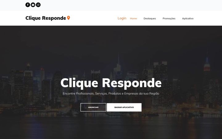 Captura de pantalla de cliqueresponde.com.br