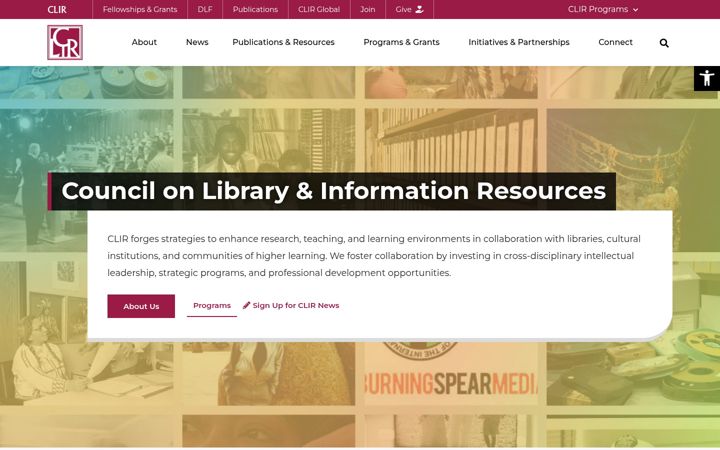 Screenshot of clir.org