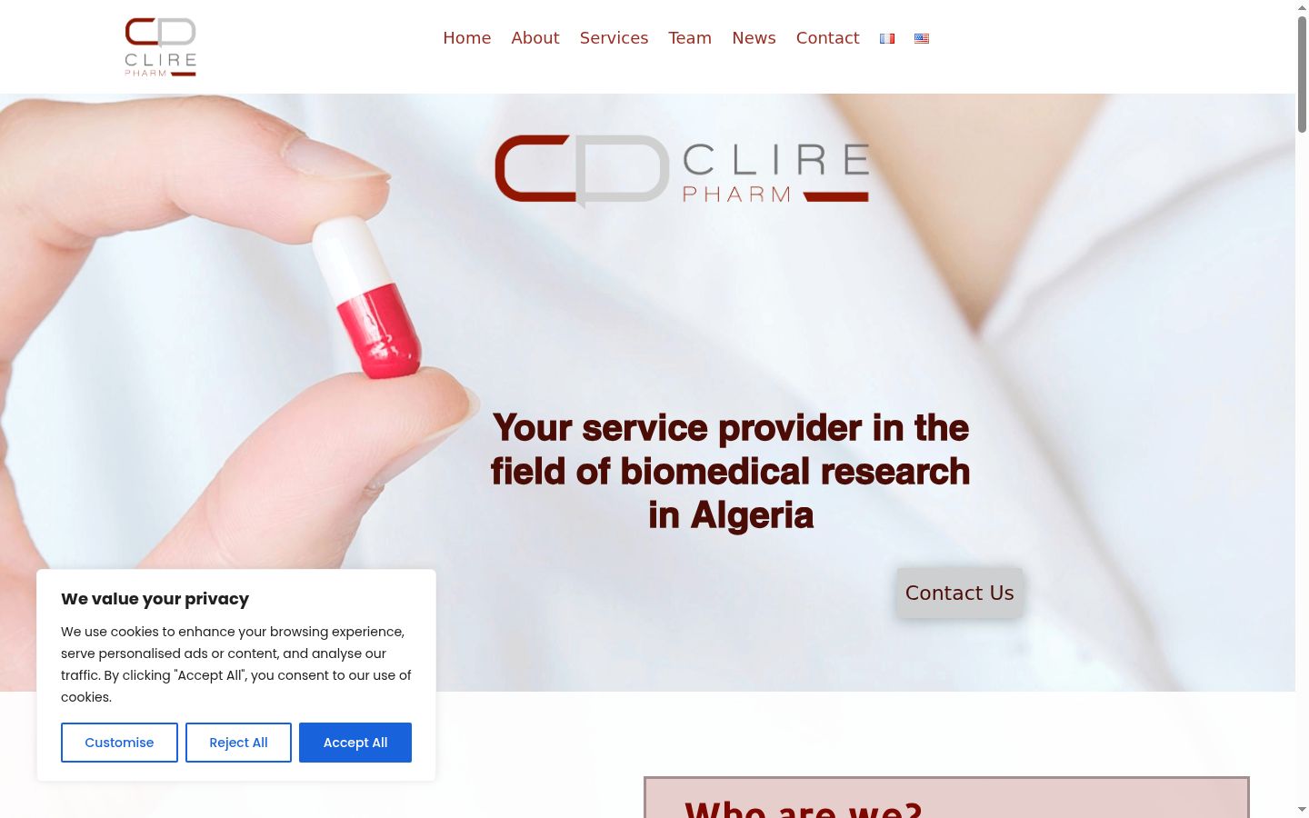 Screenshot of the consent banner shown before any interaction