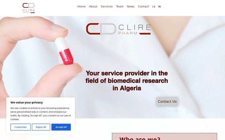 Screenshot of clirepharm.com