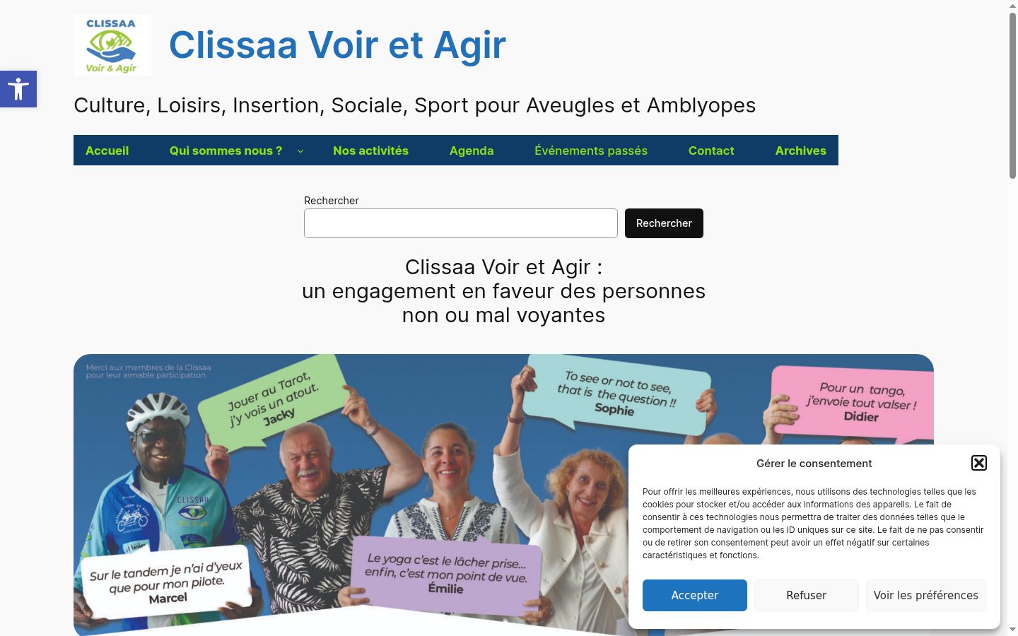 Screenshot des Einwilligungsbanners vor jeglicher Interaktion