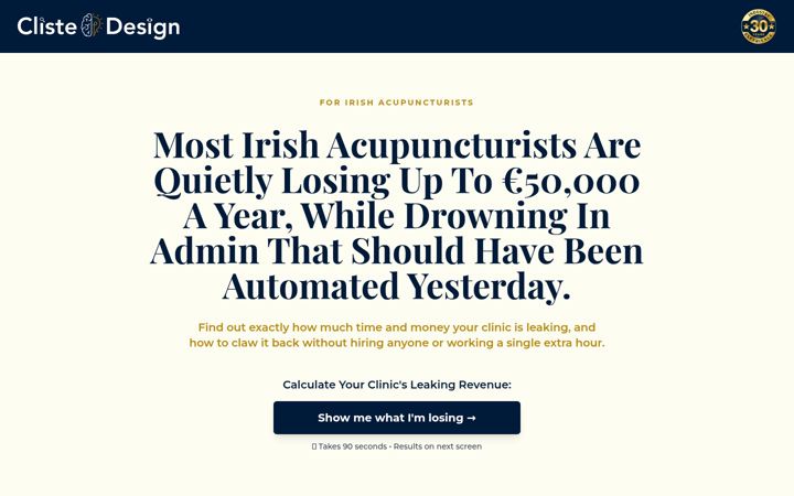 Screenshot of clistedesign.com