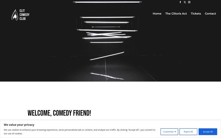 Screenshot of clitcomedyclub.com