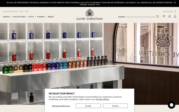 Screenshot of clivechristian.com