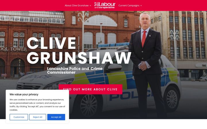 Zrzut ekranu clivegrunshaw.co.uk
