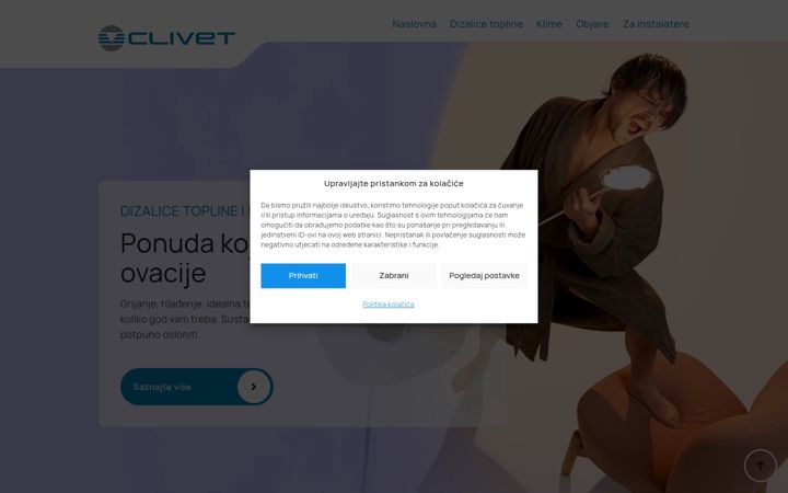 Screenshot van clivet-home.hr