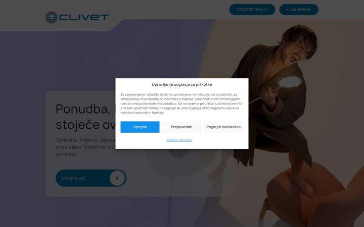 Screenshot di clivet-home.si