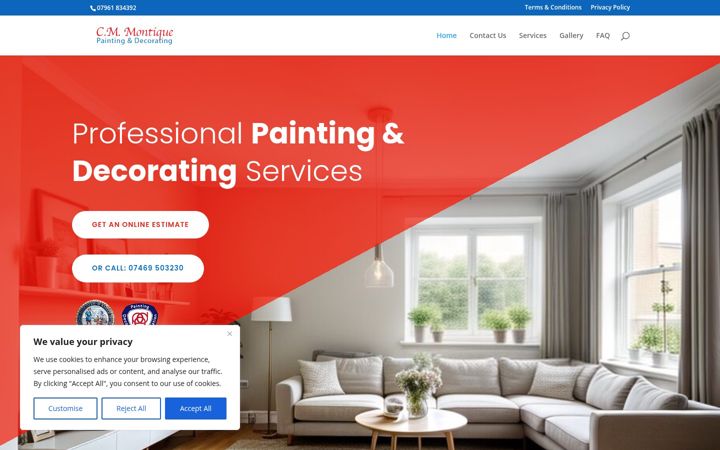 Screenshot of clivethepainter.com