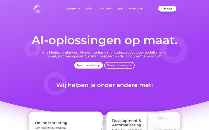 Captura de ecrã de clixmedia.nl