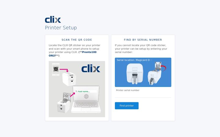 Screenshot of clixprinter.com