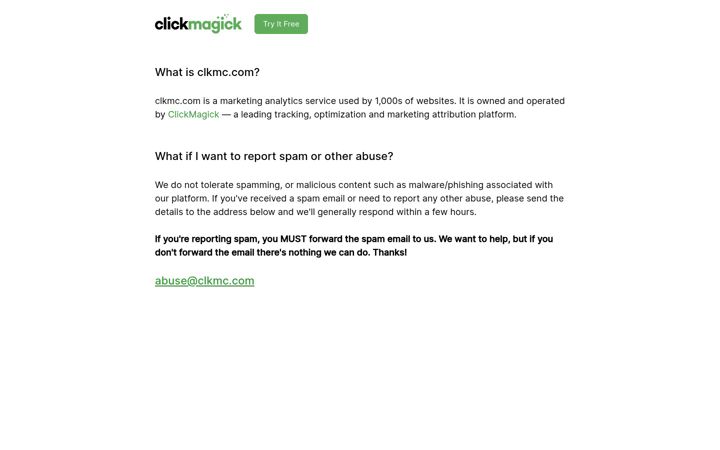 Screenshot of clkmc.com