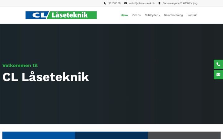 Screenshot of cllaaseteknik.dk