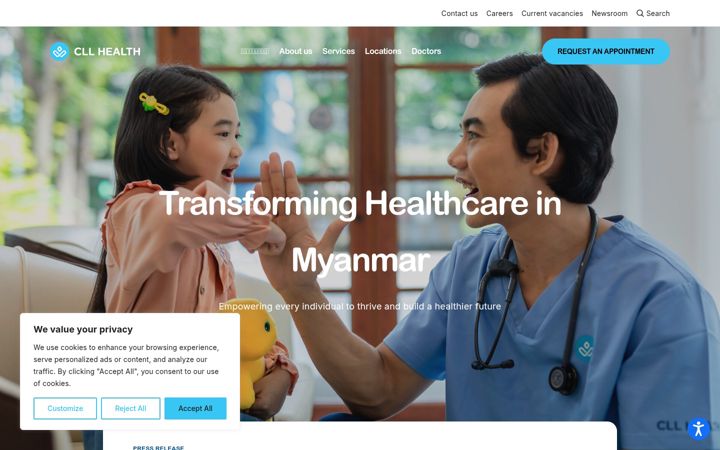 Screenshot of cllhealth.com