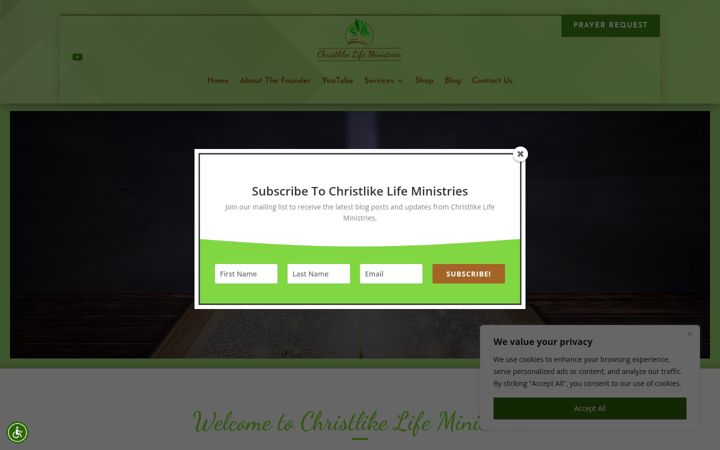 Screenshot of cllministries.com