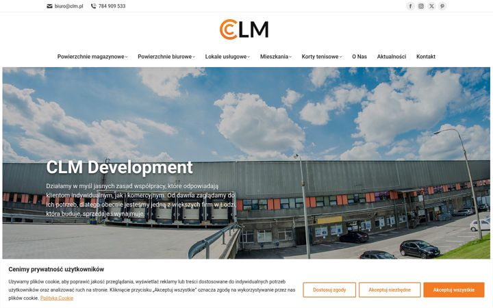 Екранна снимка на clm-development.pl