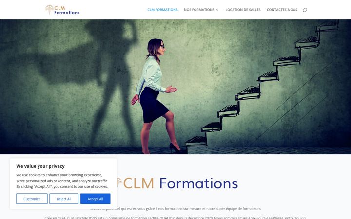 Kuvakaappaus sivustosta clm-formations.fr