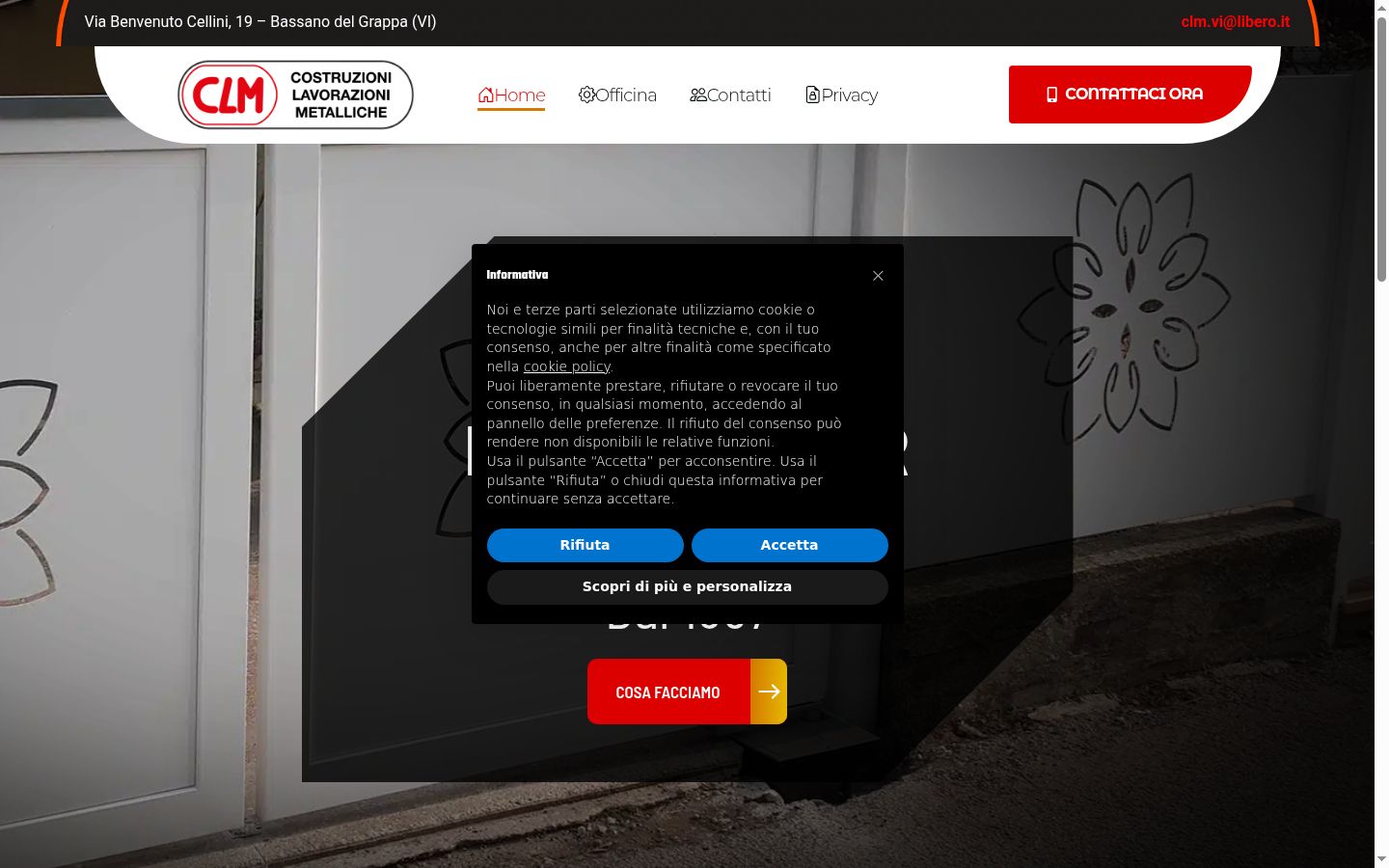 Screenshot des Einwilligungsbanners vor jeglicher Interaktion