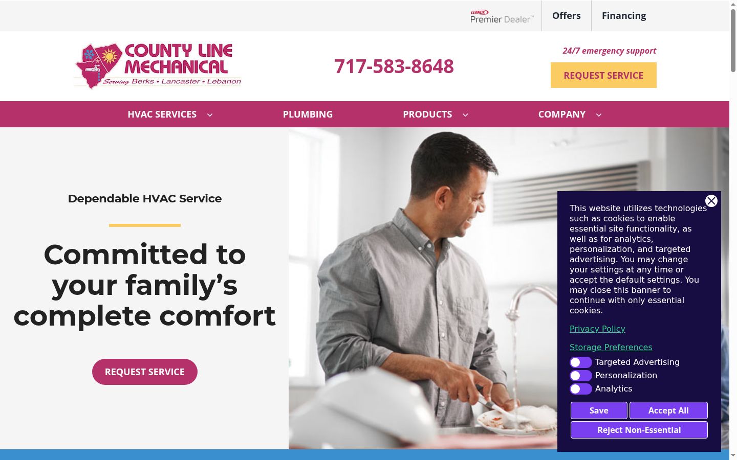 Screenshot of the consent banner shown before any interaction
