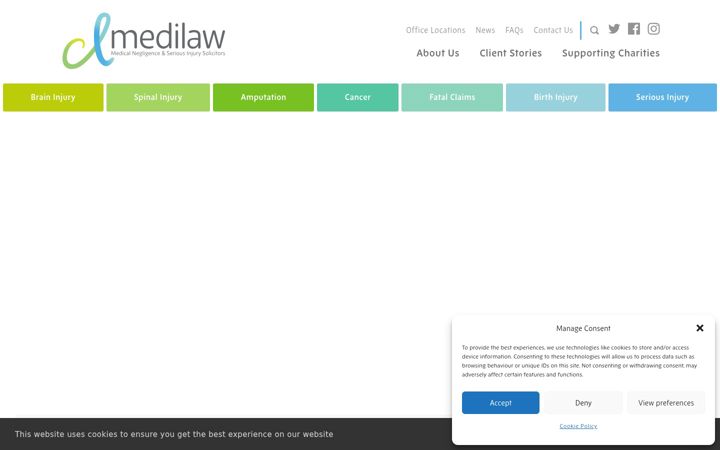 Zrzut ekranu clmedilaw.co.uk