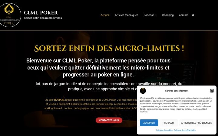 Screenshot of clml-poker.com