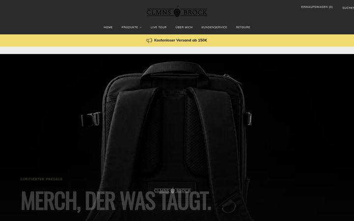 Screenshot of clmnsbrock.de