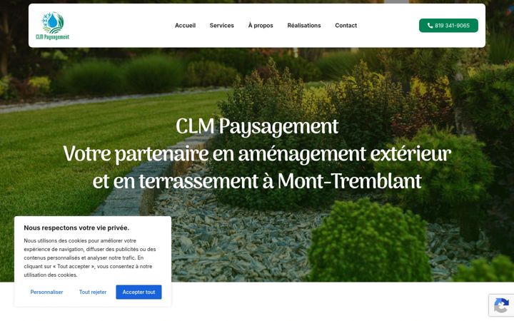 Captura de pantalla de clmpaysagement.ca