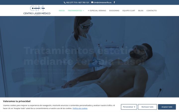 Posnetek zaslona clmtenerife.es