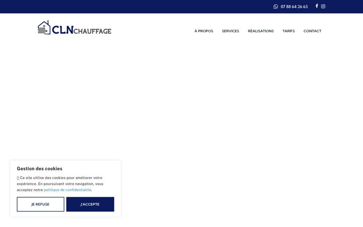 Screenshot of cln-chauffage.fr