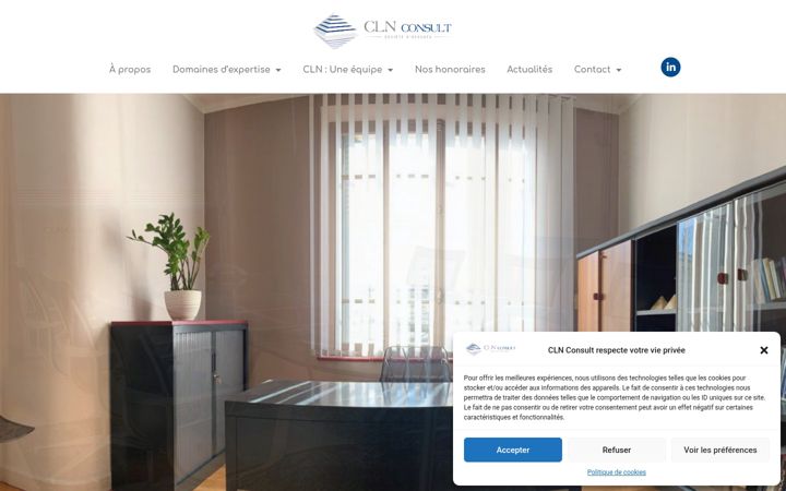 Captură de ecran a clnconsult.fr