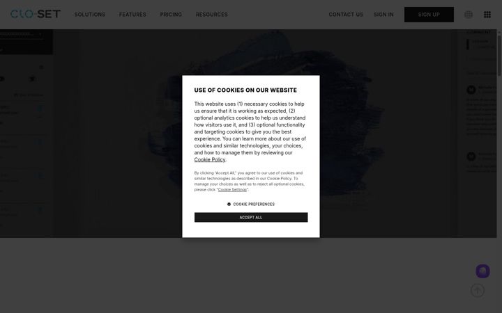 Screenshot of clo-set.com