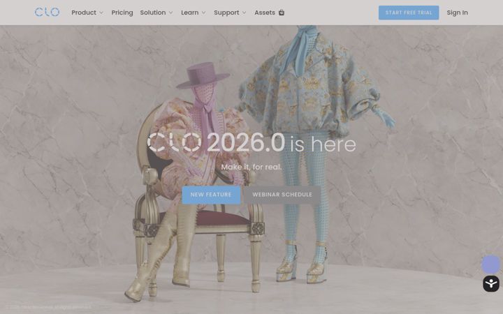 Screenshot of clo3d.com
