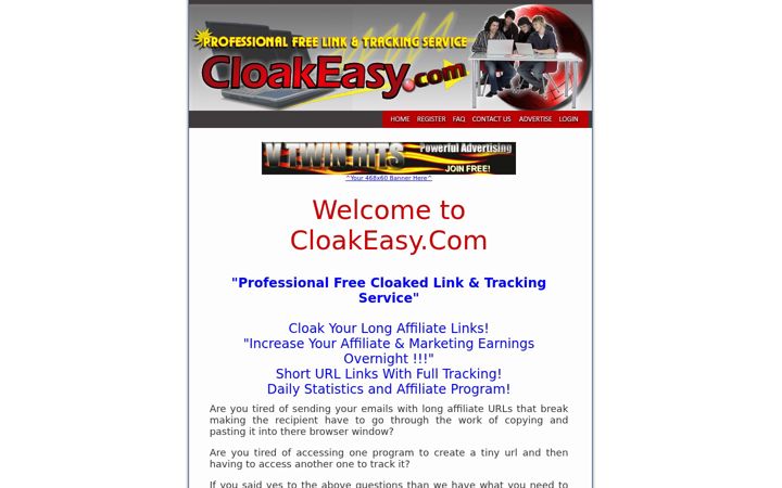 Screenshot of cloakeasy.com