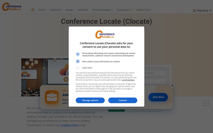 Screenshot of clocate.com