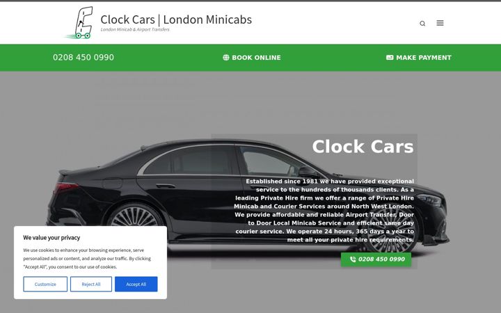 Capture d'écran de clockcars.co.uk