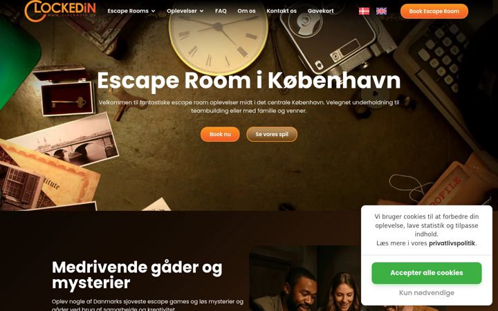Posnetek zaslona clockedin.dk