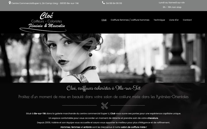 Screenshot of cloe-salon.fr