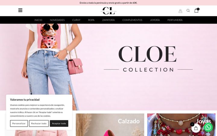 Screenshot of cloecollection.com