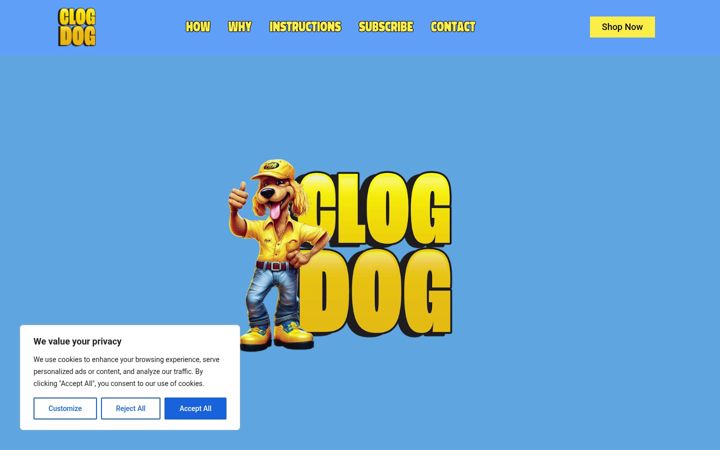 Screenshot of clogdogproducts.com