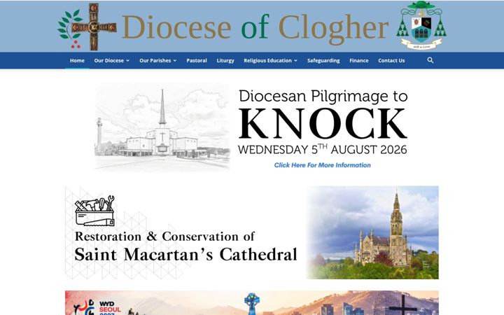 Screenshot of clogherdiocese.ie