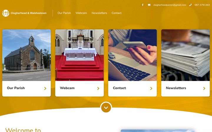 Screenshot of clogherheadparish.ie