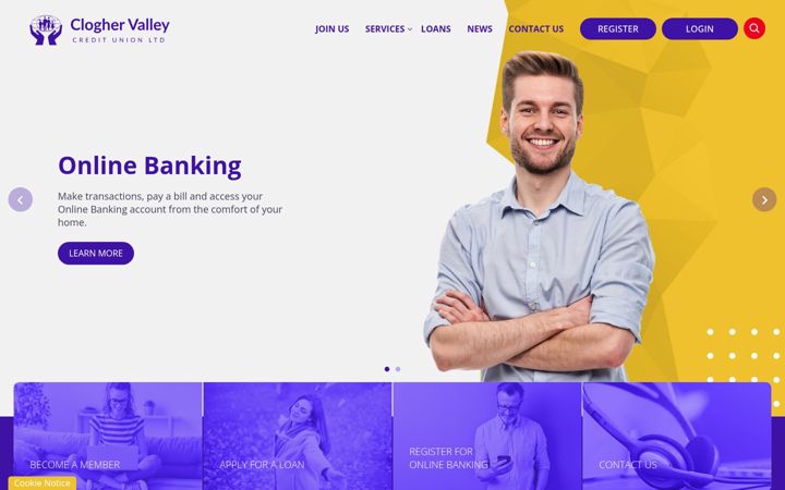 Screenshot of cloghervalleycu.com