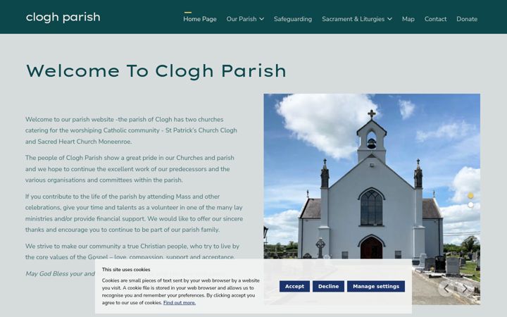 Screenshot of cloghparish.ie