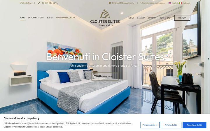 Captură de ecran a cloistersuites.it