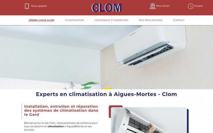 Ekraanipilt saidist clom-climatisation.fr
