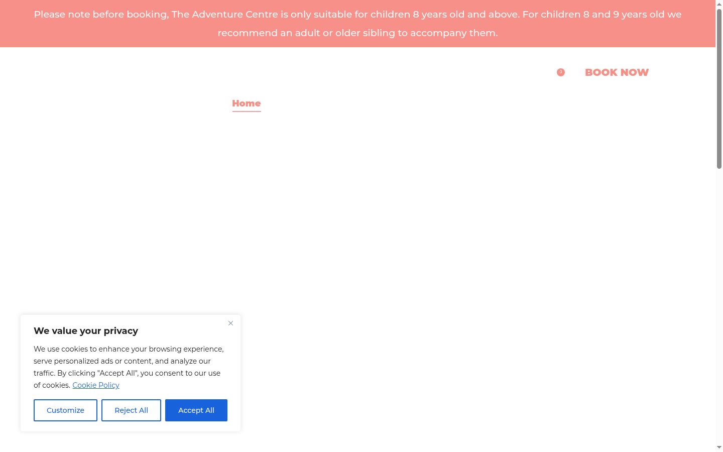 Capture d'écran de la bannière de consentement affichée avant toute interaction
