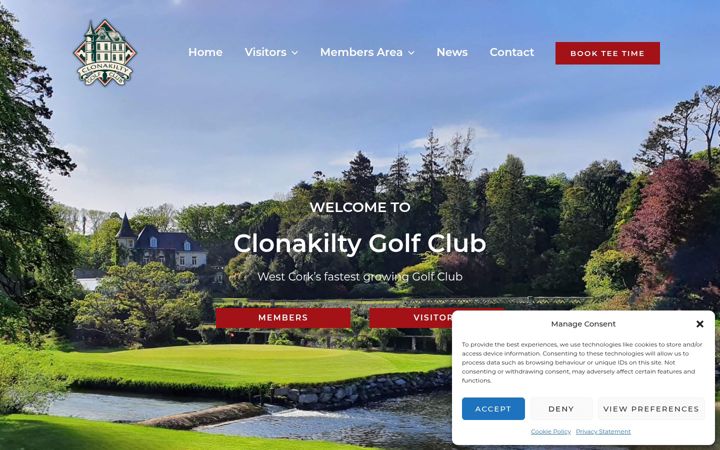 Capture d'écran de clonakiltygolfclub.ie