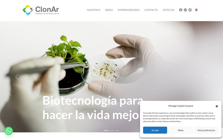 Screenshot of clonar.com.ar