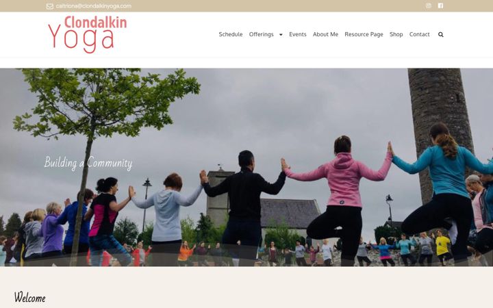Screenshot of clondalkinyoga.com