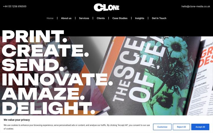 Captura de ecrã de clone-media.co.uk