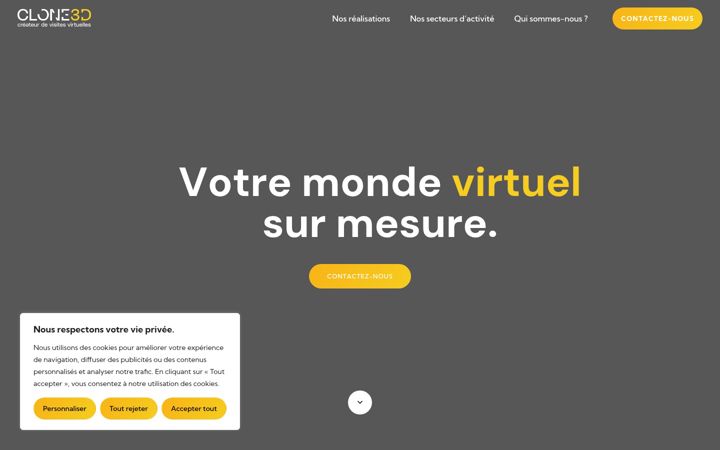 Ekraanipilt saidist clone3d.fr